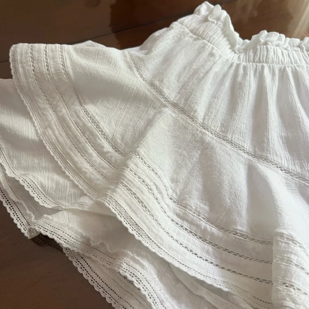 Aerie White Ruffle Skort - Picture 6 of 6